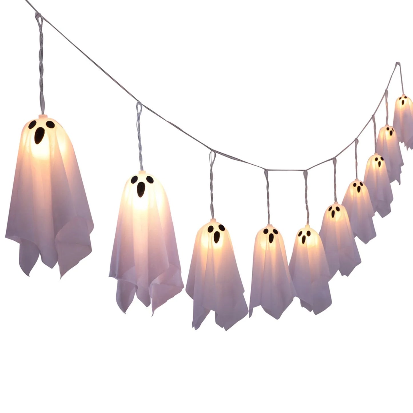 Halloween Ghost White Ghost Hanging Light Ghosts HorrorProps for Halloween Party White Flying Ghosts Haunted House Decor