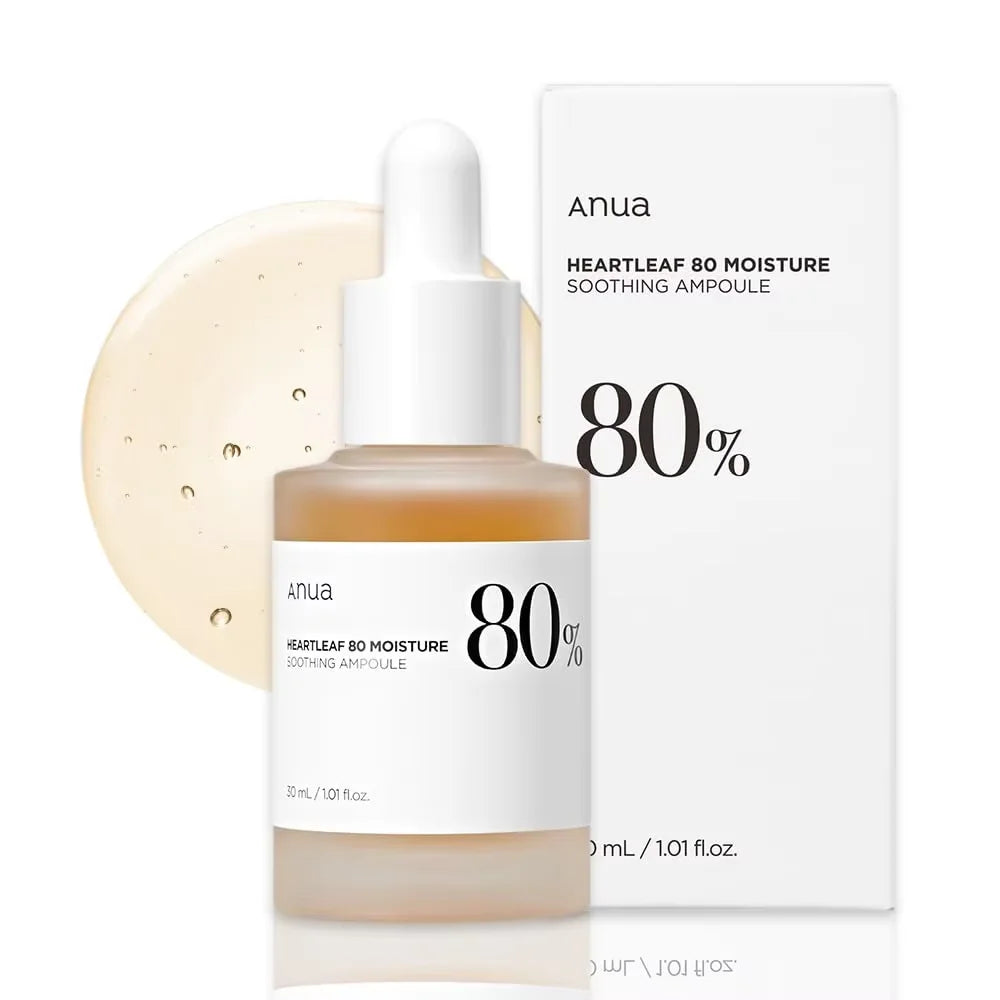 Anua Korean Skincare Heartleaf 80 Ampoule - 80% Extract for Redness & Sensitive Skin, Clinically Tested