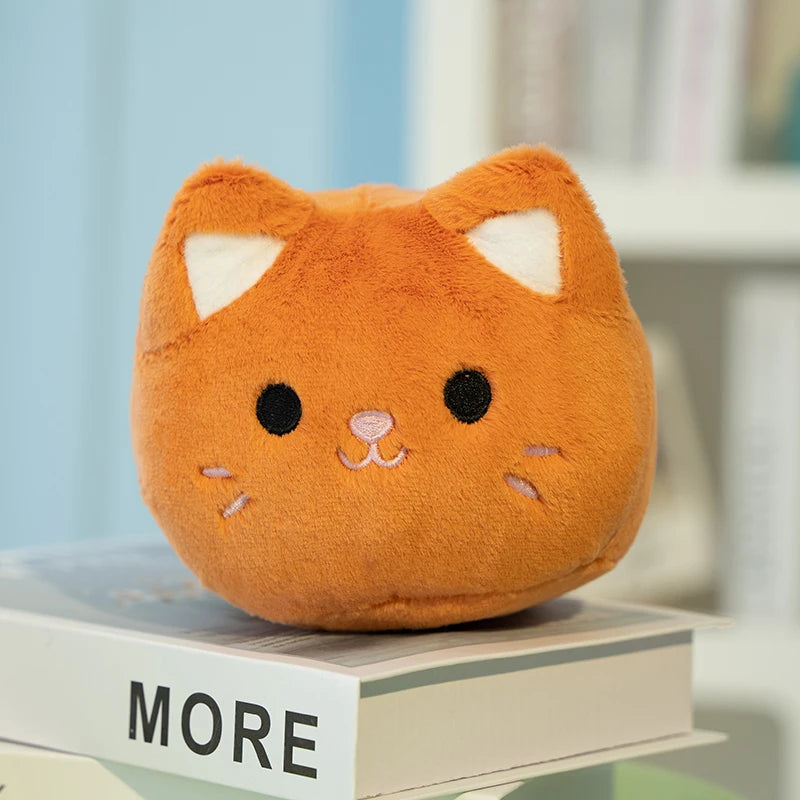 Plump Peach Cat Plush Vervelle