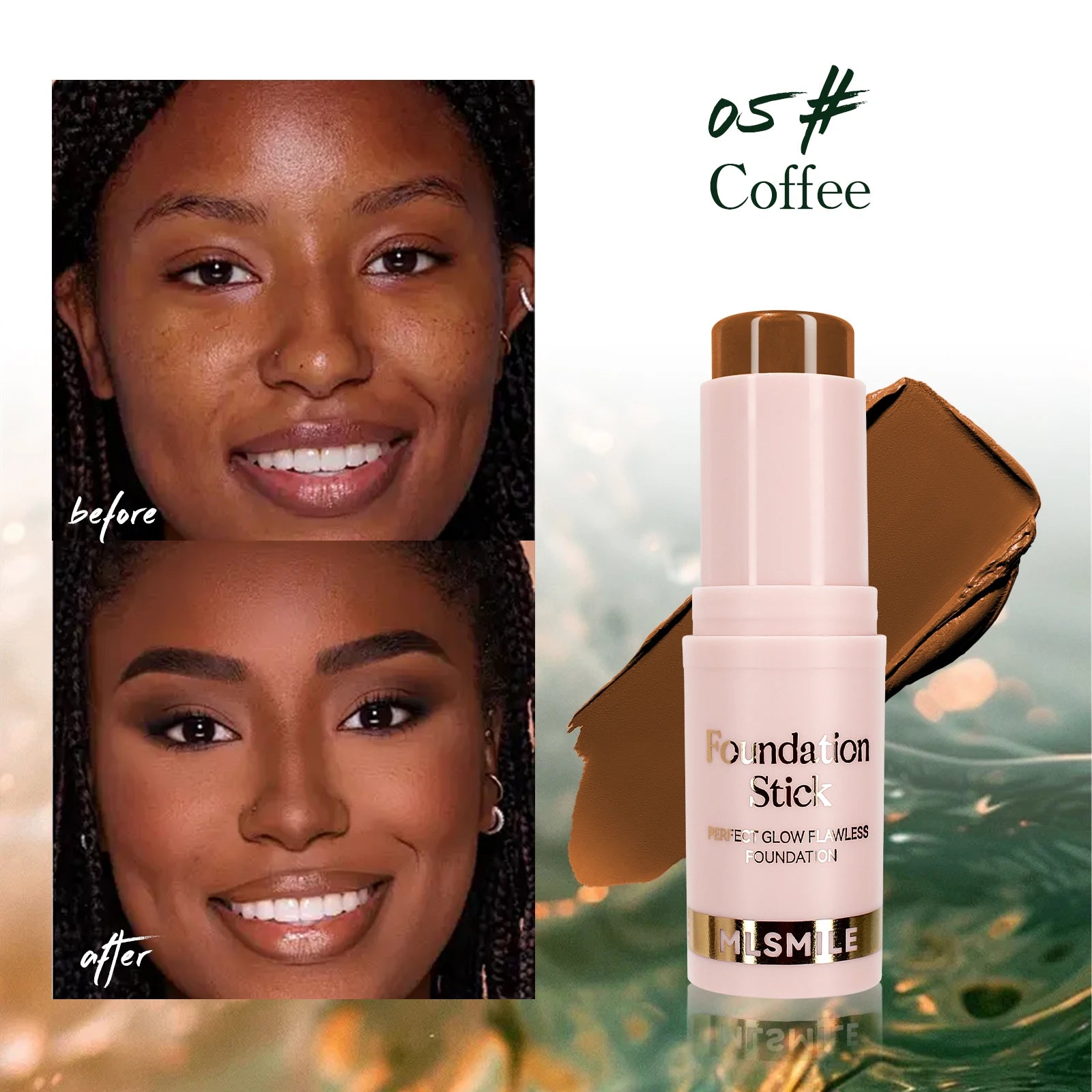 Foundation Stick - Matte Finish, Blendable Cream Formula with Natural Glow