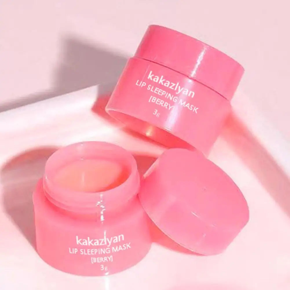 Pack Of 2 Strawberry Lip Balm Moisturizing Jelly Lip Mask