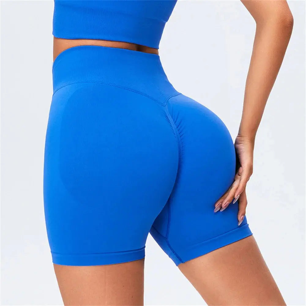 Women’s High-Waist Yoga & Fitness Shorts – Scrunch Butt, Seamless Biker Vervelle