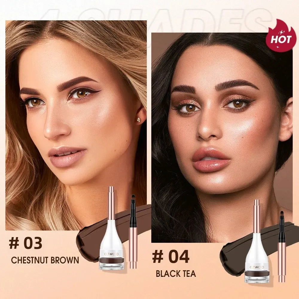 O.TWO.O Waterproof Eyebrow Pomade – Double-Use Brow Gel