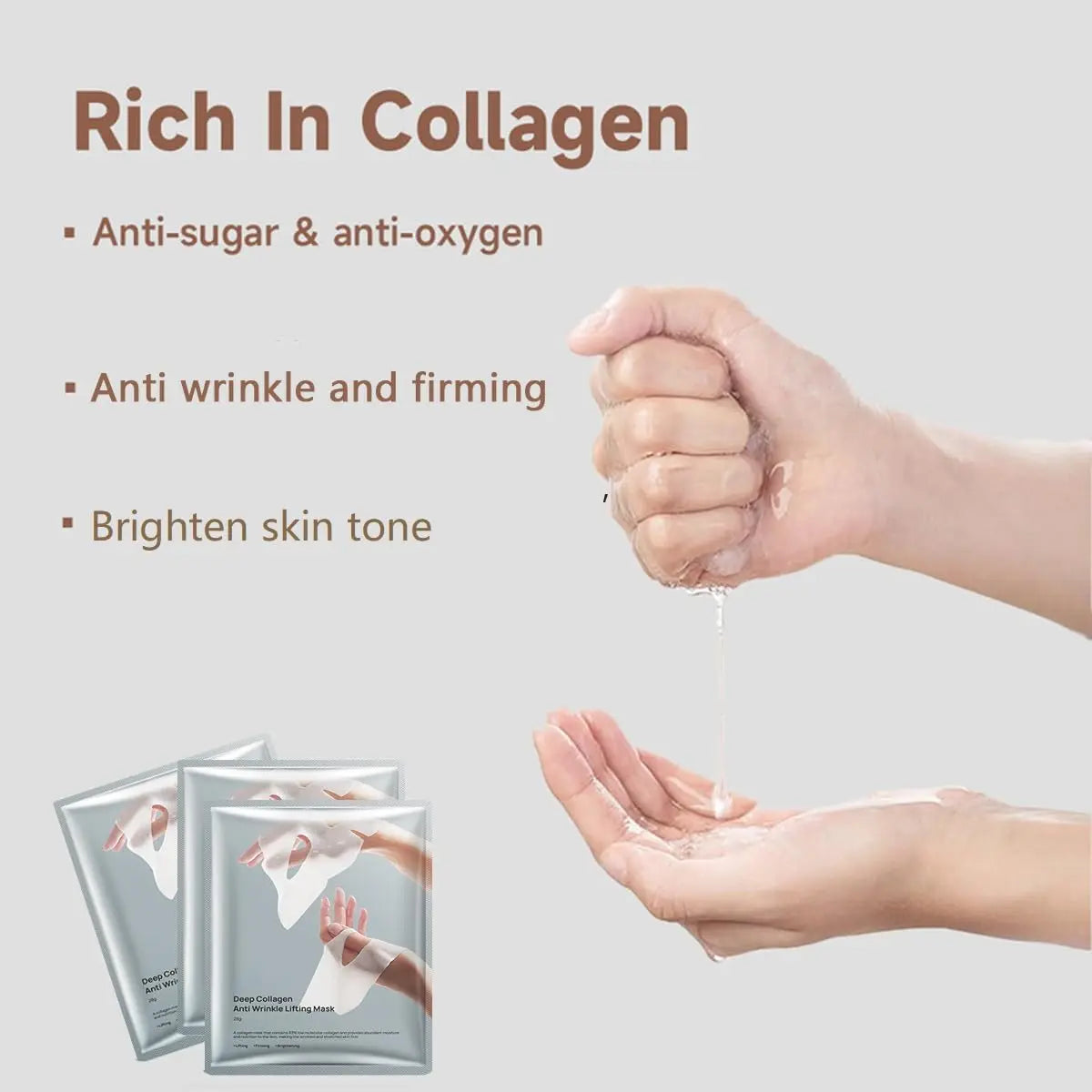 Deep Collagen Anti-Wrinkle Face Mask – 5-Pack Overnight