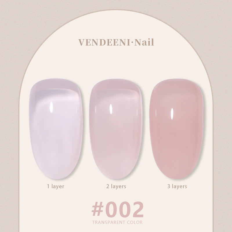 Vendeeni 24 Colors Jelly Gel Nail Polish Nude Pink 15ml