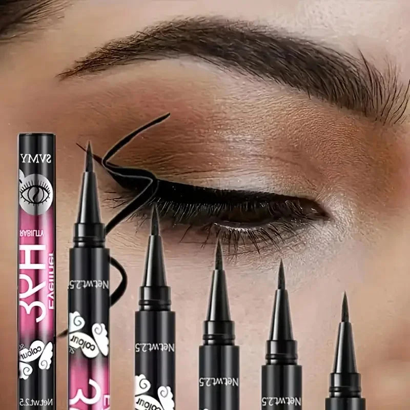 12 PCS Black Liquid Eyeliner Pen Long-Lasting Waterproof