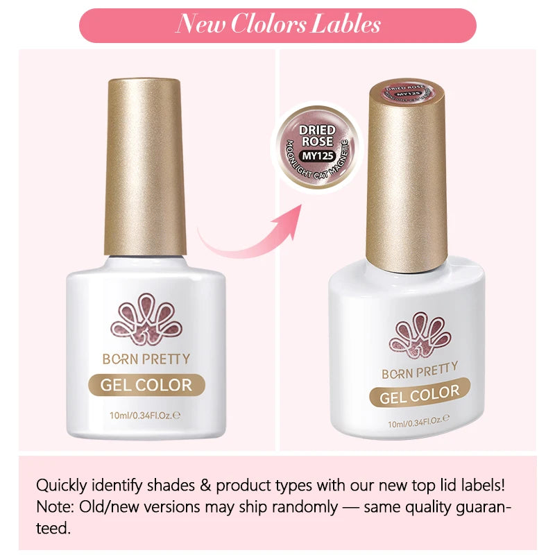 BORN PRETTY 10ml Rainbow Purple Cat Eye Gel Nail Polish