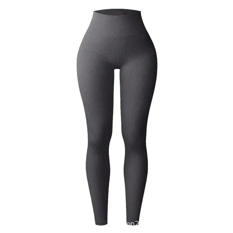 Women Seamless Thread-Knit Leggings High Waist Hip Lifting Yoga Pants Vervelle