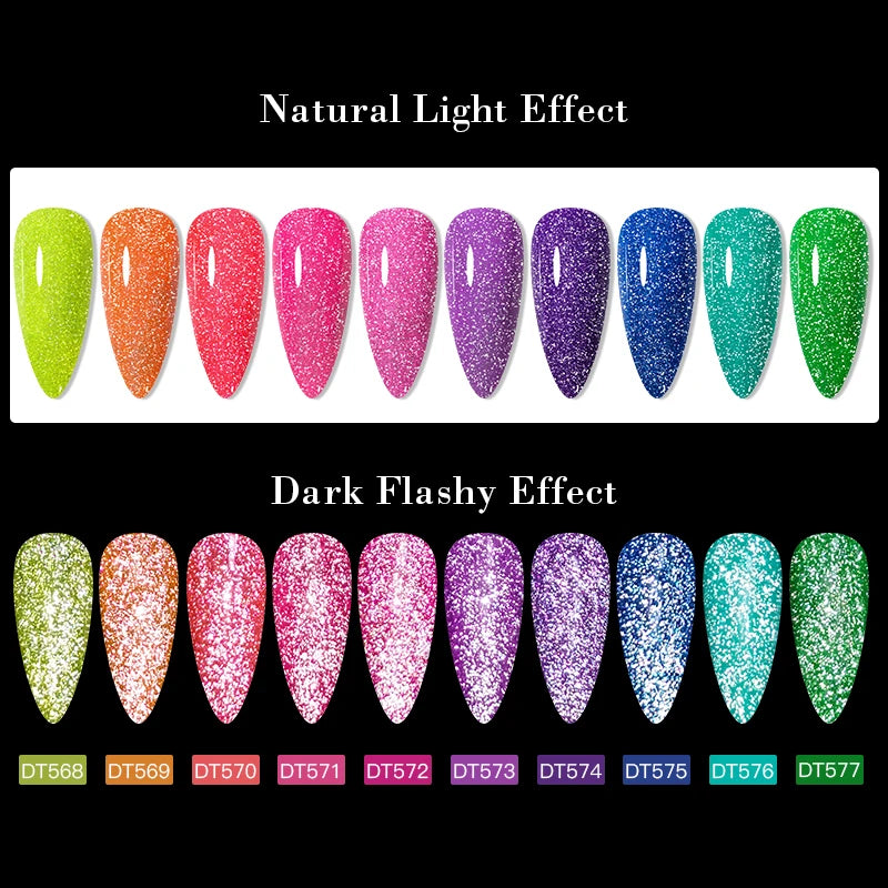 MEET ACROSS 7ml Pink Fluorescent Neon Gel Nail Polish
