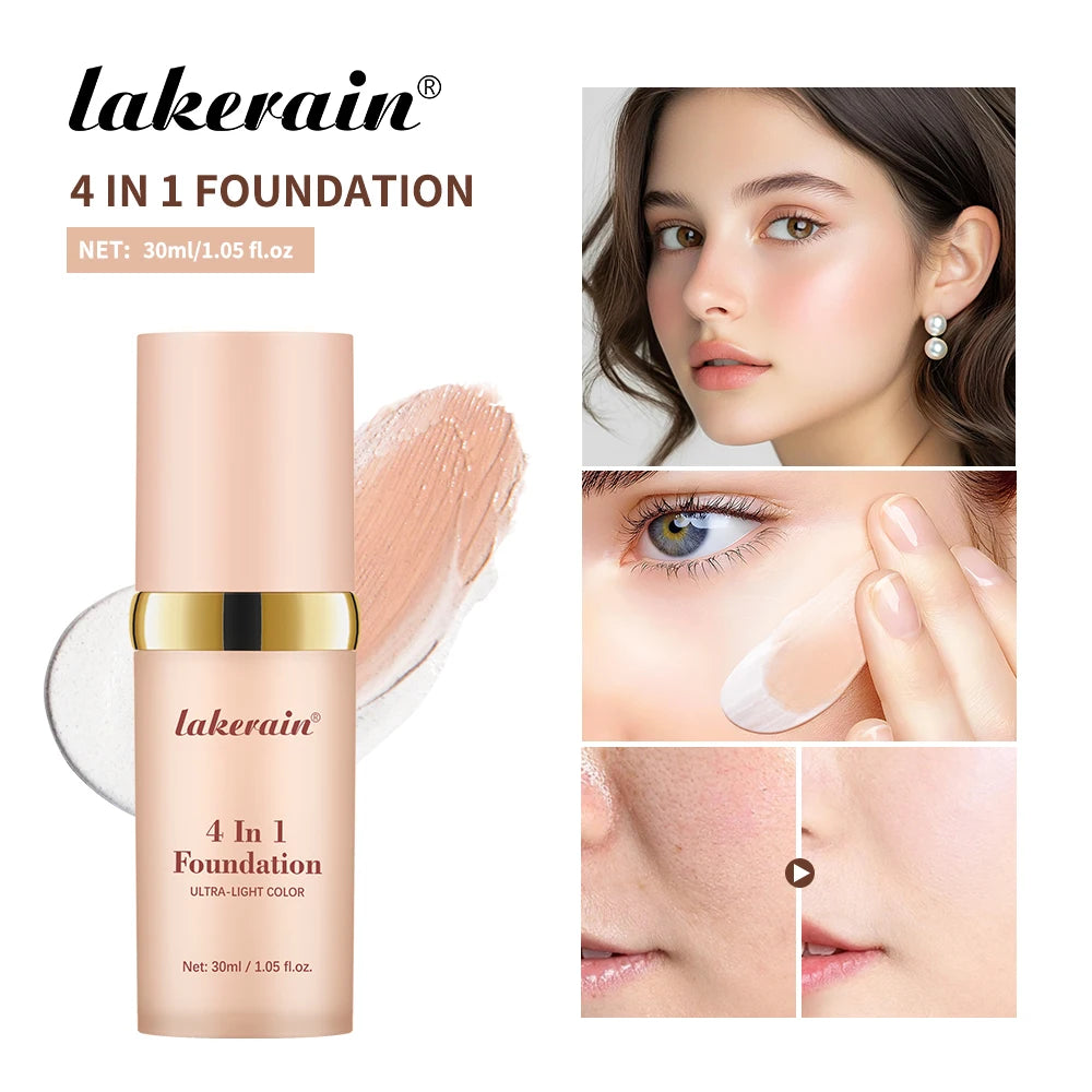 4-in-1 Foundation: Long-Wearing, Moisturizing & Full Coverage