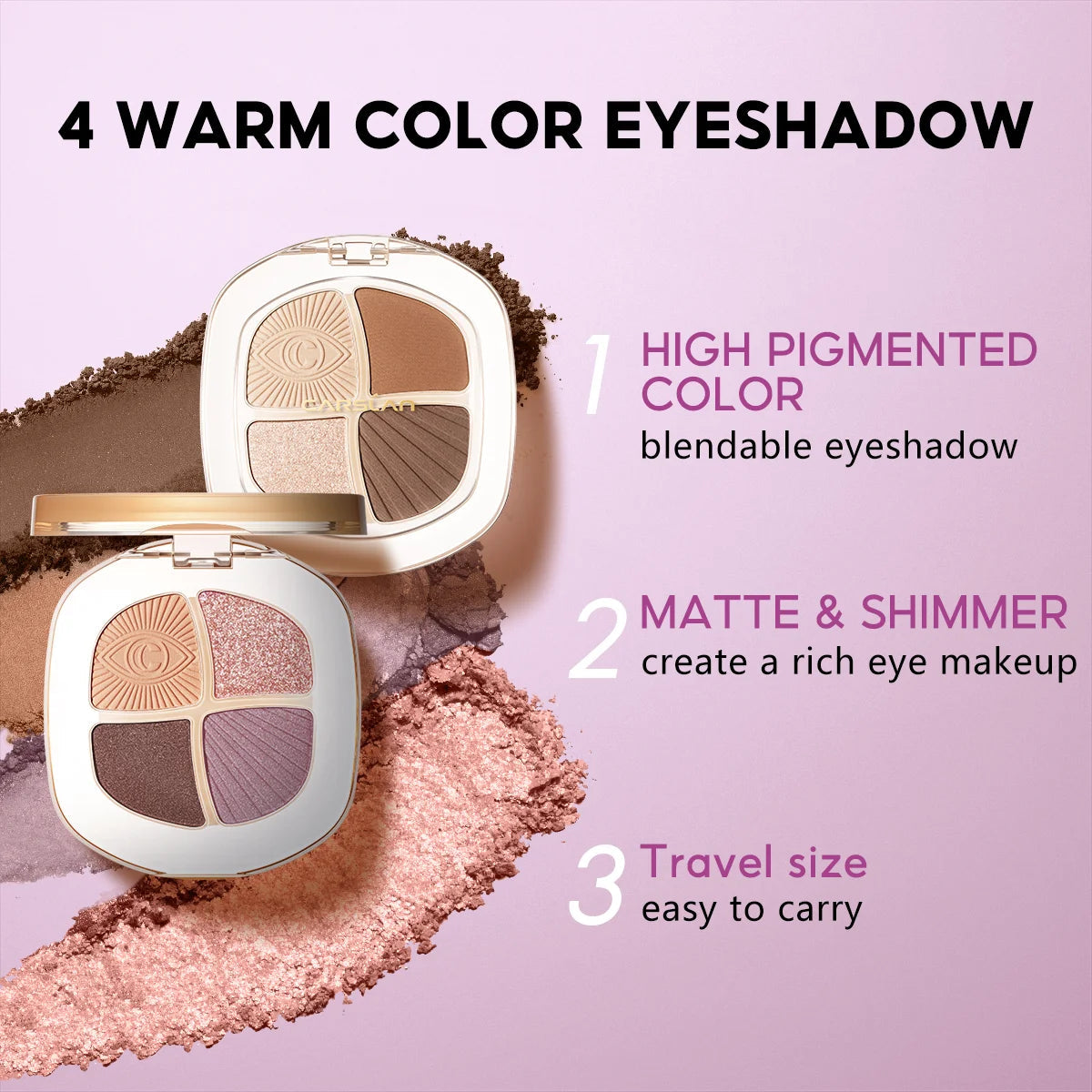 CARSLAN 4-Color Eyeshadow Palette Vervelle
