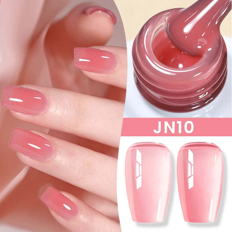 BORN PRETTY Jelly Nude Gel Nail Polish 10ml Light Pink
