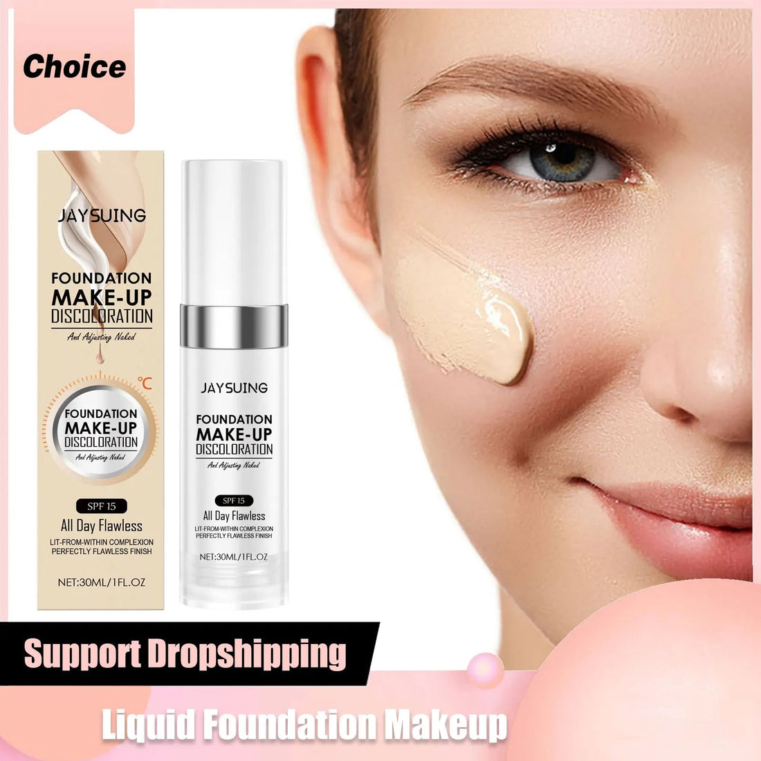 Liquid Foundation BB CC Cream – Matte, Waterproof, Full Coverage Concealer Vervelle
