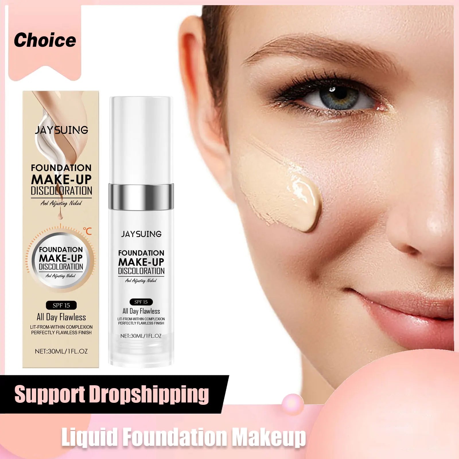 Liquid Foundation BB CC Cream – Matte, Waterproof, Full Coverage Concealer Vervelle
