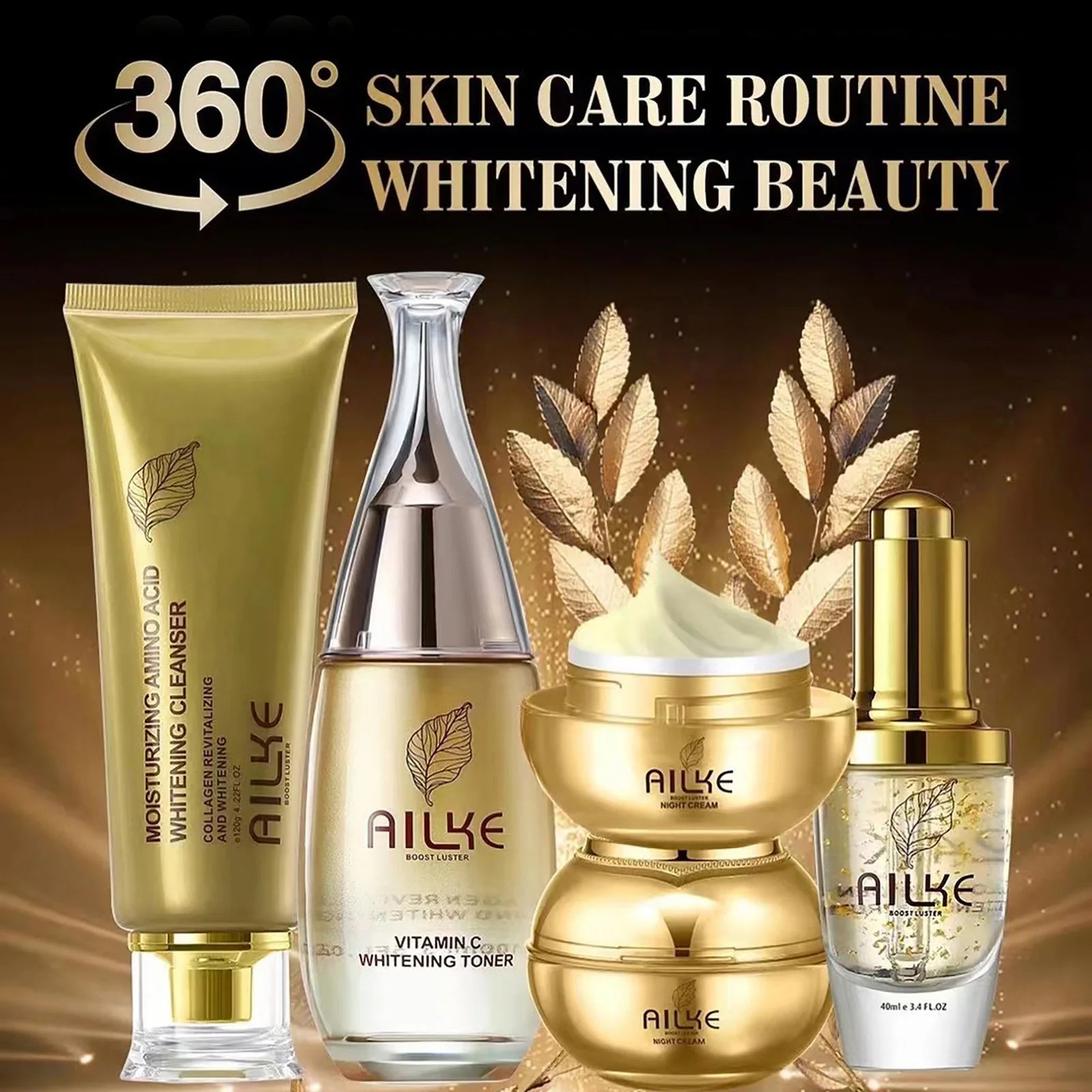 AILKE Skin Care Set: Whitening, Moisturizing & Anti-Wrinkle