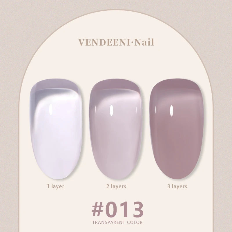 Vendeeni 24 Colors Jelly Gel Nail Polish Nude Pink 15ml