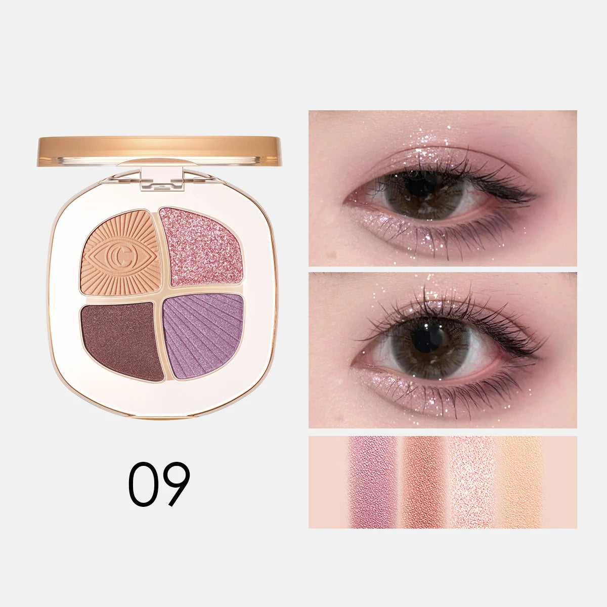 CARSLAN 4-Color Eyeshadow Palette Vervelle
