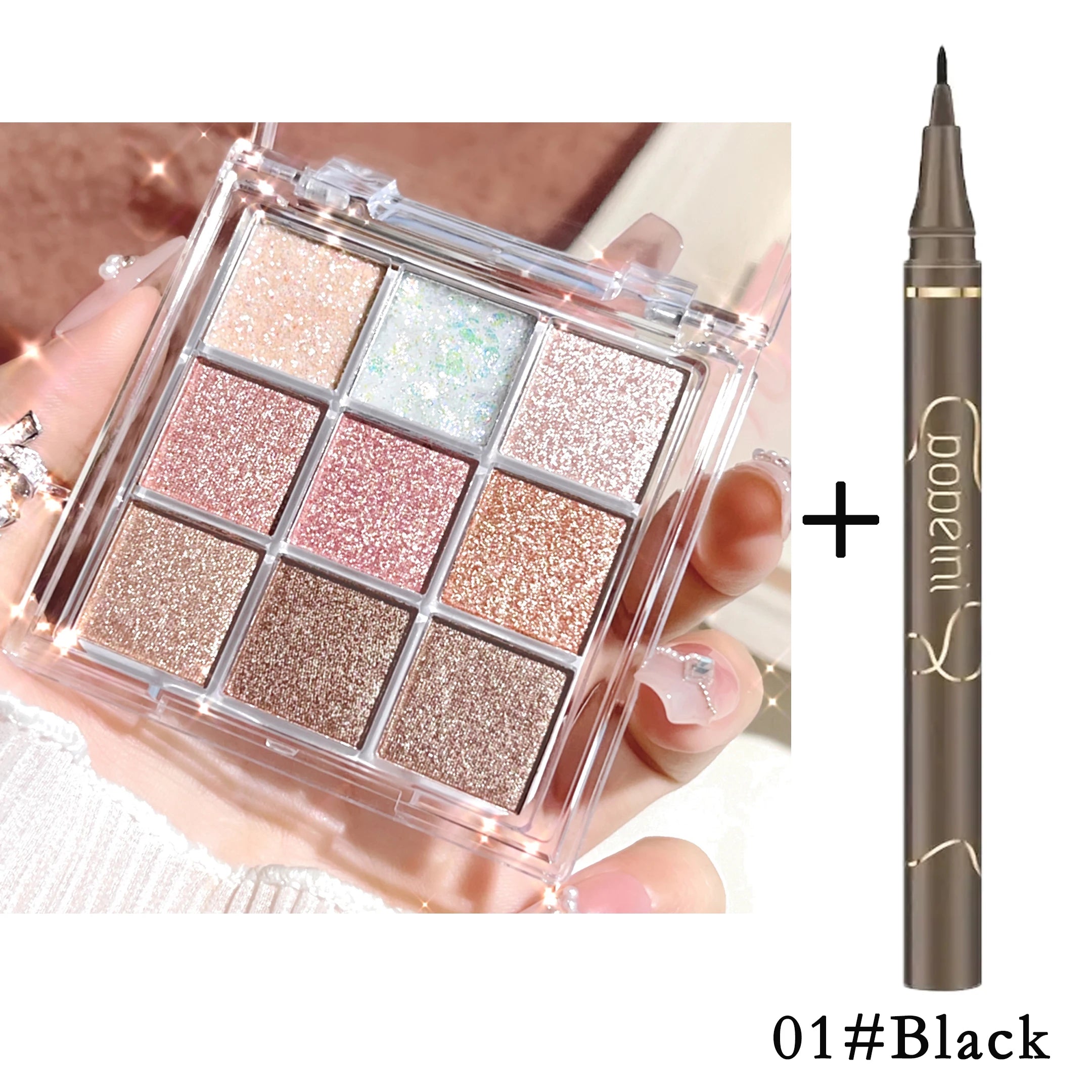 Pearlescent Glitter Highlighter & Eyeshadow Palette