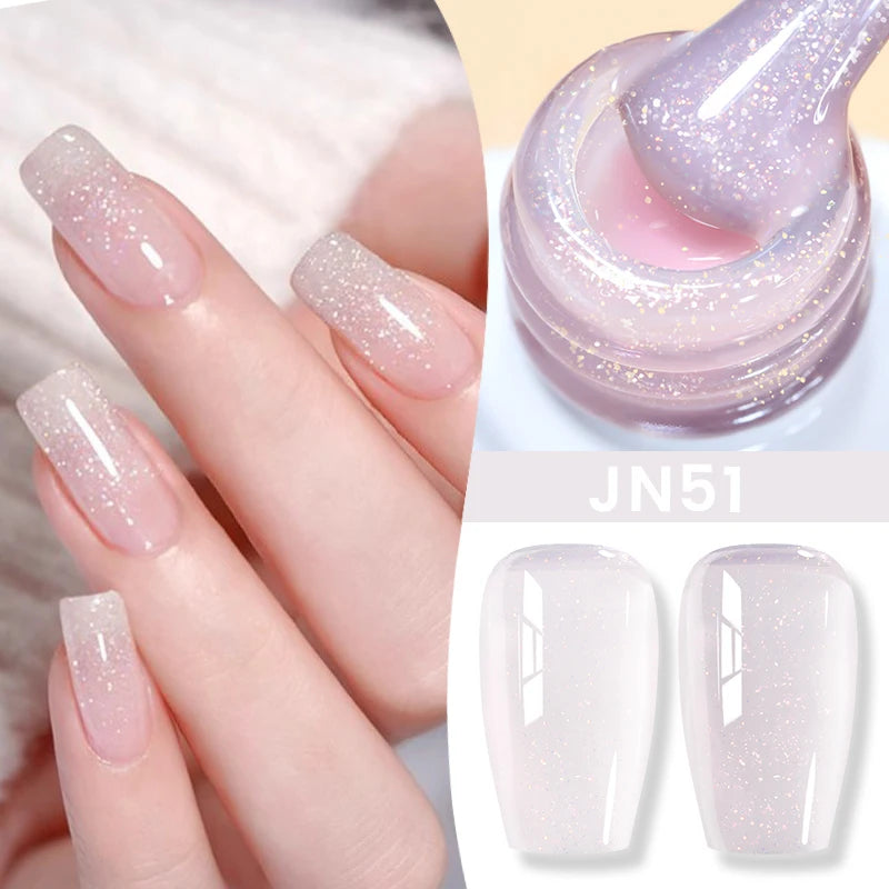 BORN PRETTY Jelly Nude Gel Nail Polish 10ml Light Pink