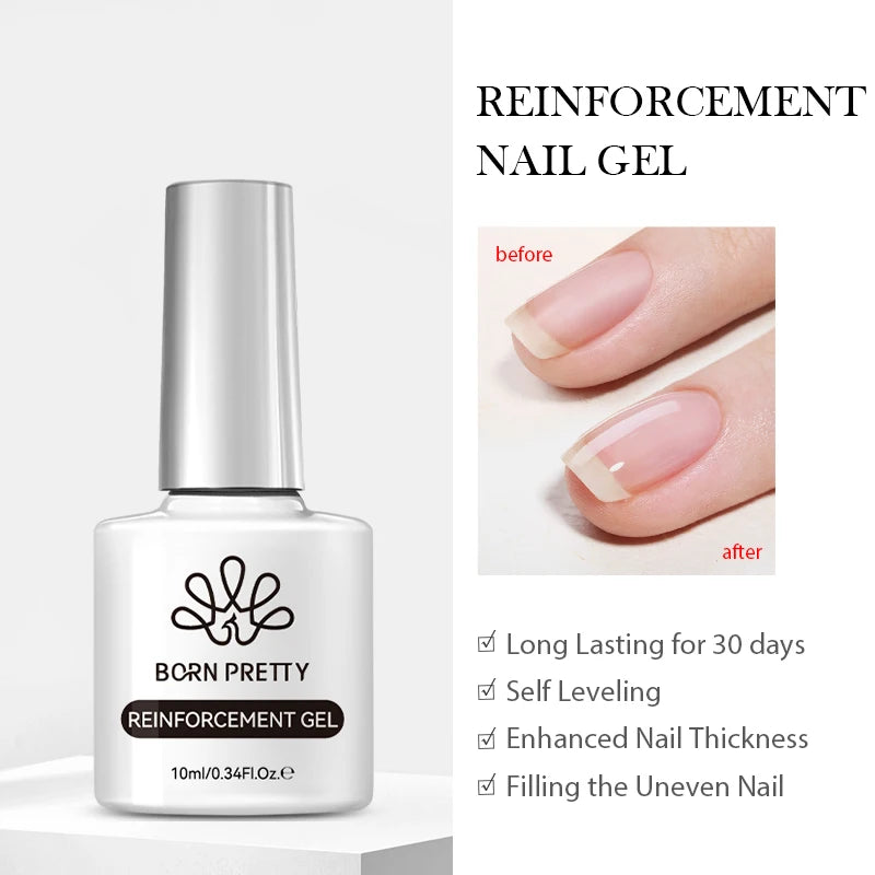 BORN PRETTY Jelly Nude Gel Nail Polish 10ml Light Pink