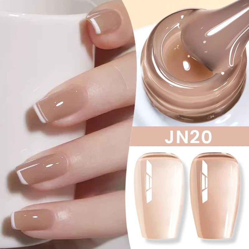 BORN PRETTY Jelly Nude Gel Nail Polish 10ml Light Pink