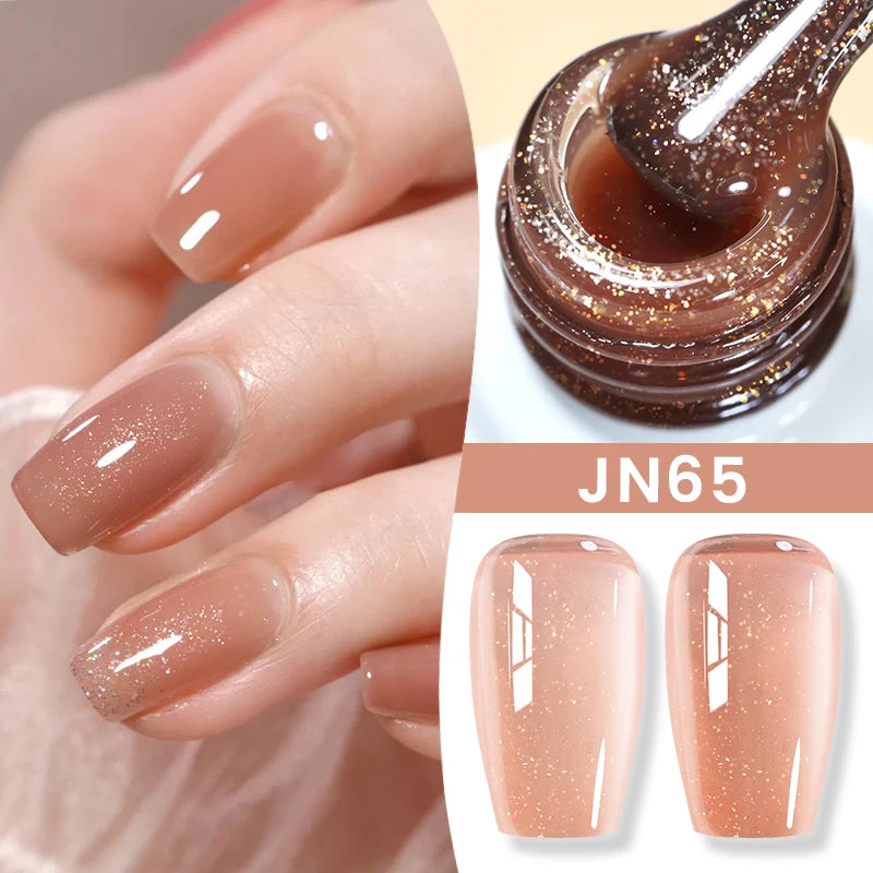 BORN PRETTY Jelly Nude Gel Nail Polish 10ml Light Pink
