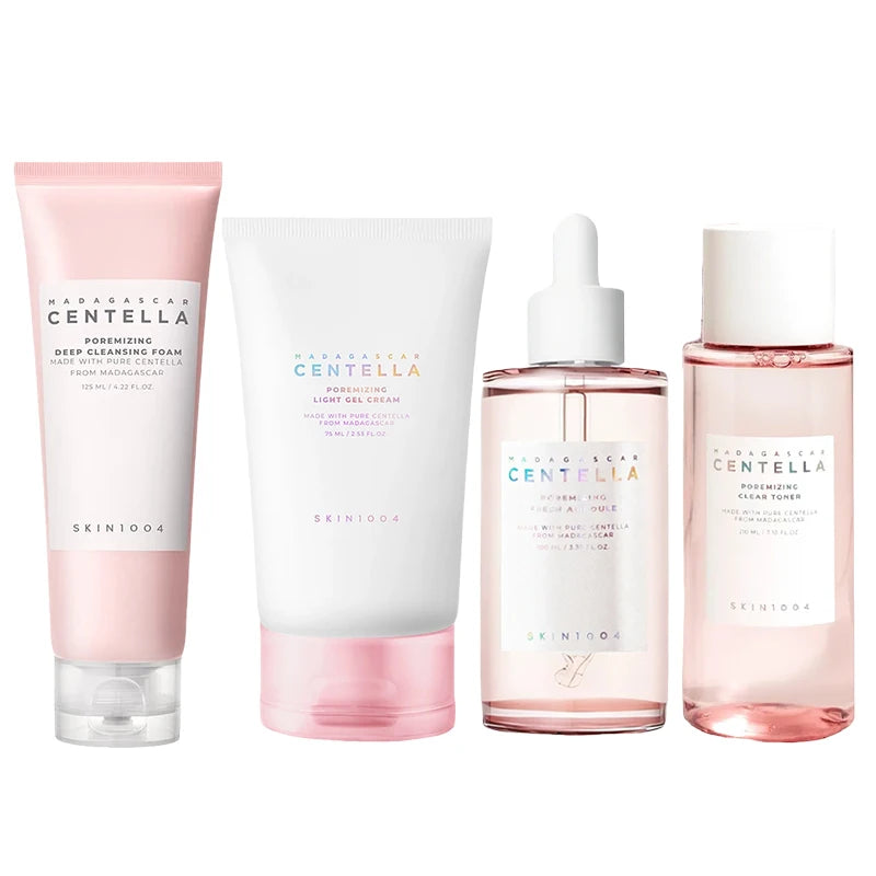 Centella Pink Salt Clear Toner Deep Foam Cleanser Face beauty Products Set