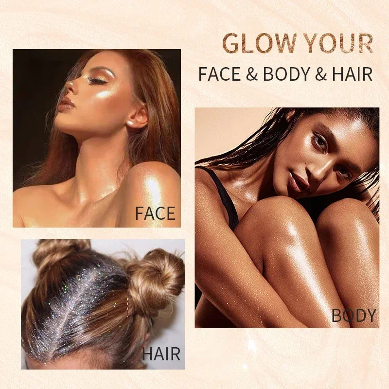 Diamond Liquid Highlight Waterproof High Gloss Glitter Body Bronzer Highlight