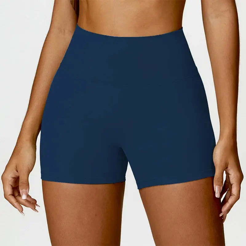 Ctenkevet Women High Waist Quick-Dry Solid Color Fitness & Yoga Shorts Vervelle