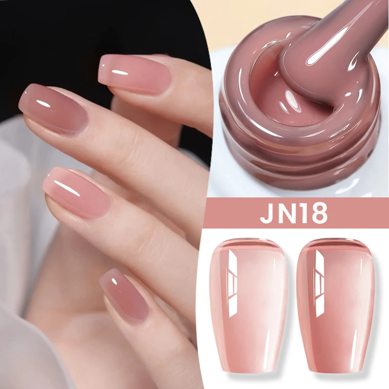 BORN PRETTY Jelly Nude Gel Nail Polish 10ml Light Pink