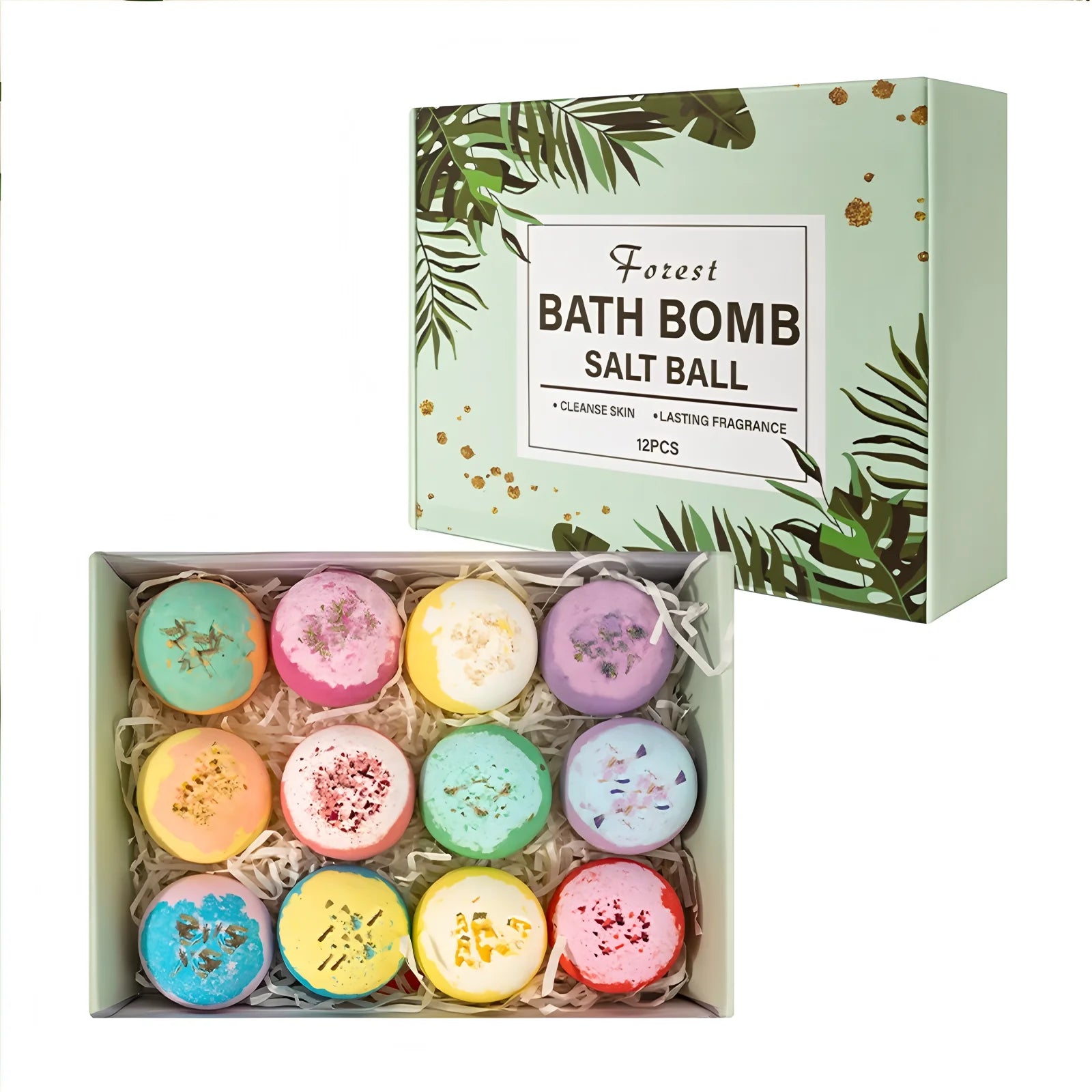 12pcs Bath Bomb Gift Set – Essential Oil Spa for Skin