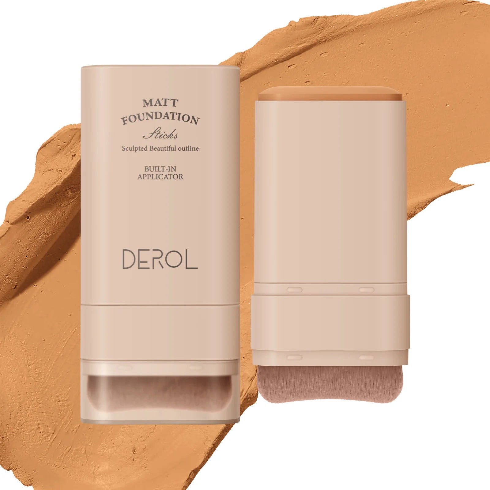 DEROL Eraser Foundation Stick – Full Coverage with Makeup Brush Vervelle