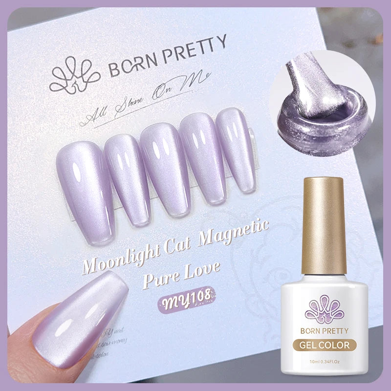 BORN PRETTY 10ml Silver Cat Magnetic Gel Nail Polish
