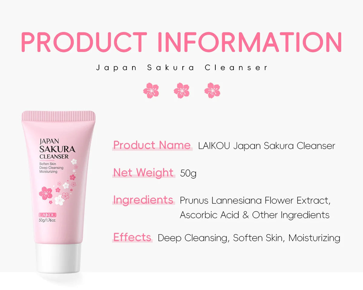 LAIKOU Sakura Facial Cleanser Vervelle