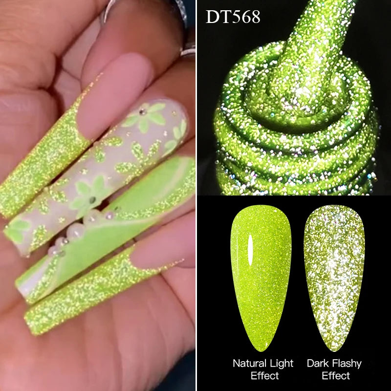 MEET ACROSS 7ml Pink Fluorescent Neon Gel Nail Polish