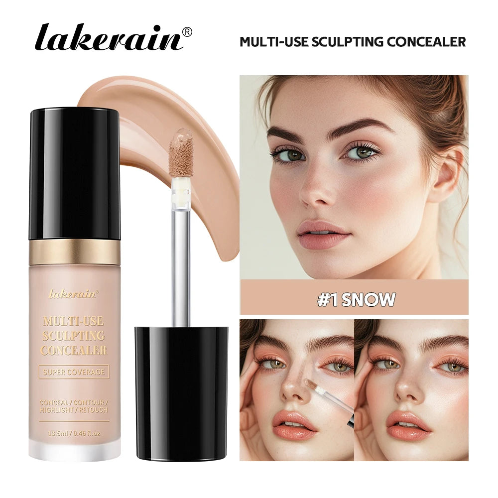 Waterproof Liquid Concealer Matte High Coverage Oil Control Foundation