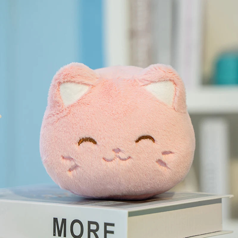Plump Peach Cat Plush Vervelle