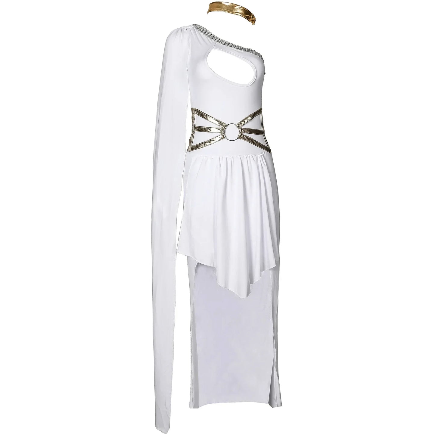 Halloween Women Adult Carnival Festival Ancient Greek Myth Cosplay Costume Princess Performese Stage Dress Up White Dress