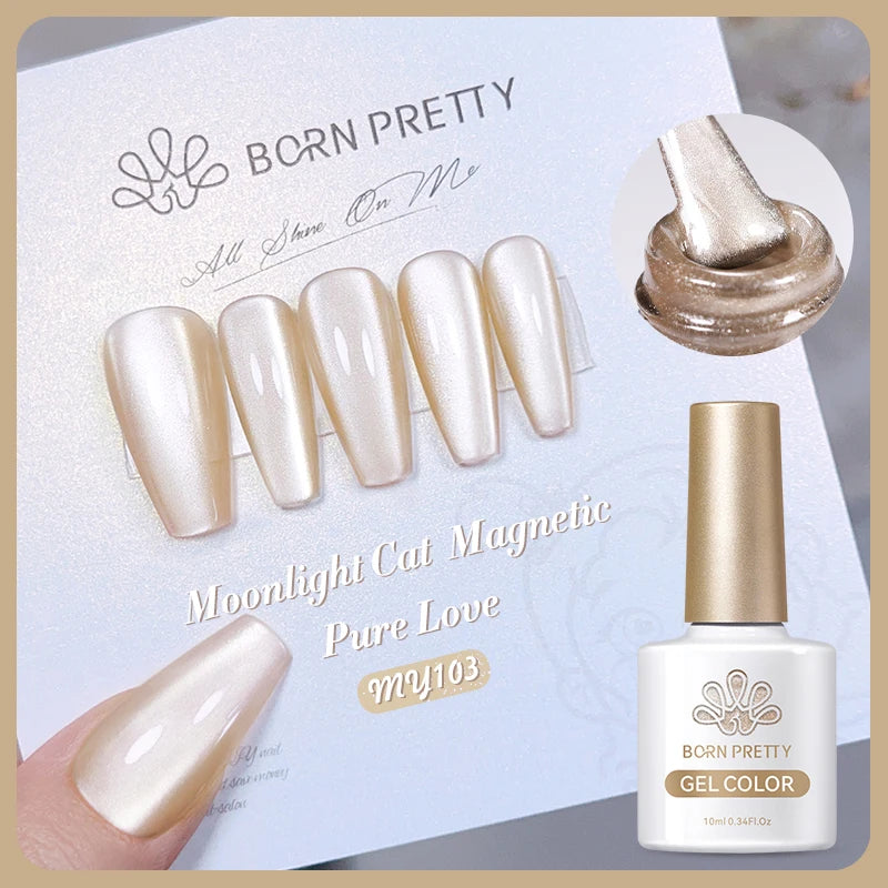 BORN PRETTY 10ml Silver Cat Magnetic Gel Nail Polish