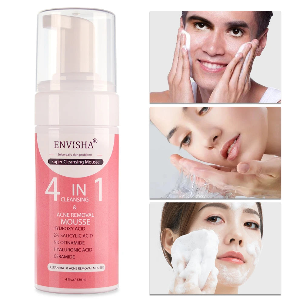 ENVISHA Facial Skin Care Exfoliating Mousse Peeling Gel Deep Remove Cleaning