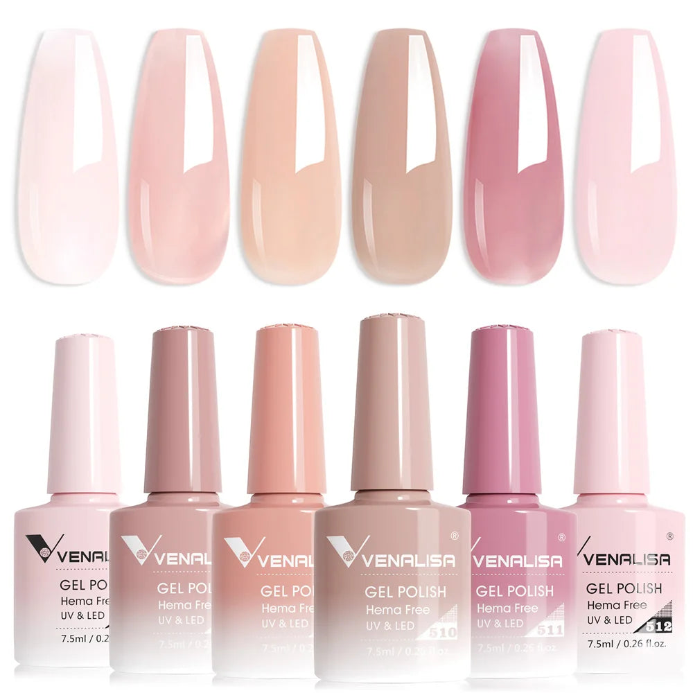 Venalisa Jelly Pink Nail Gel Polish Kit HEMA-Free
