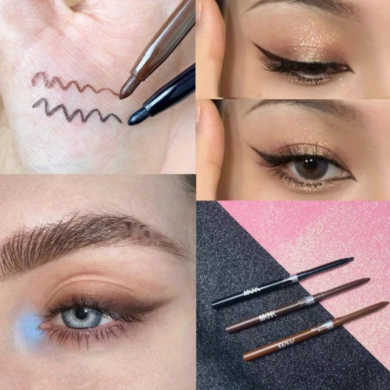 Waterproof Black Brown Eyeliner Gel Pencil Ultra-fine Matte Smooth