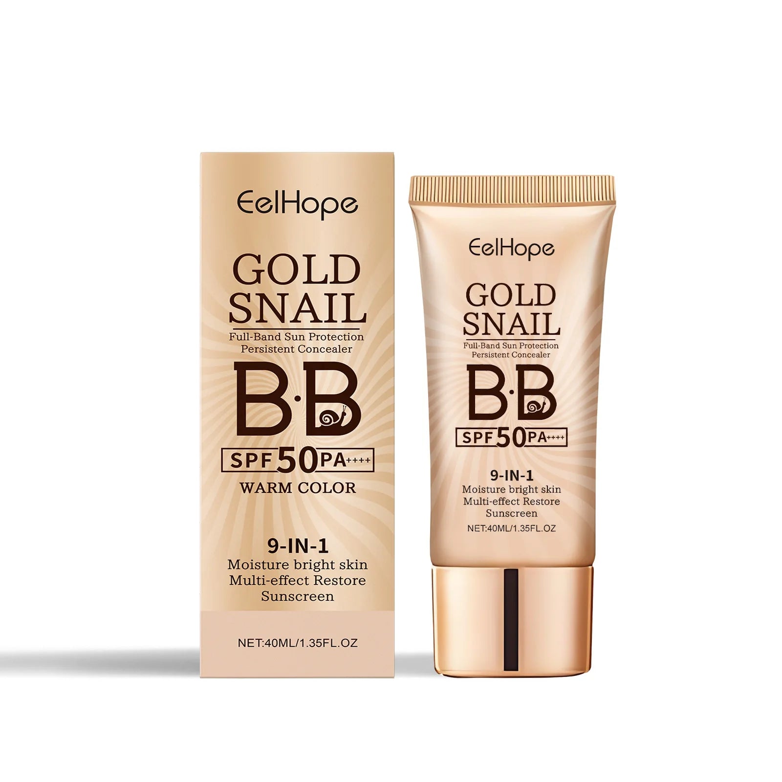 Gold Snail BB Cream SPF 50 Sunscreen Concealer Vervelle