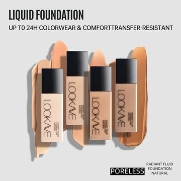 LOOKAVE Long-Lasting Liquid Foundation Full Coverage Matte Vervelle