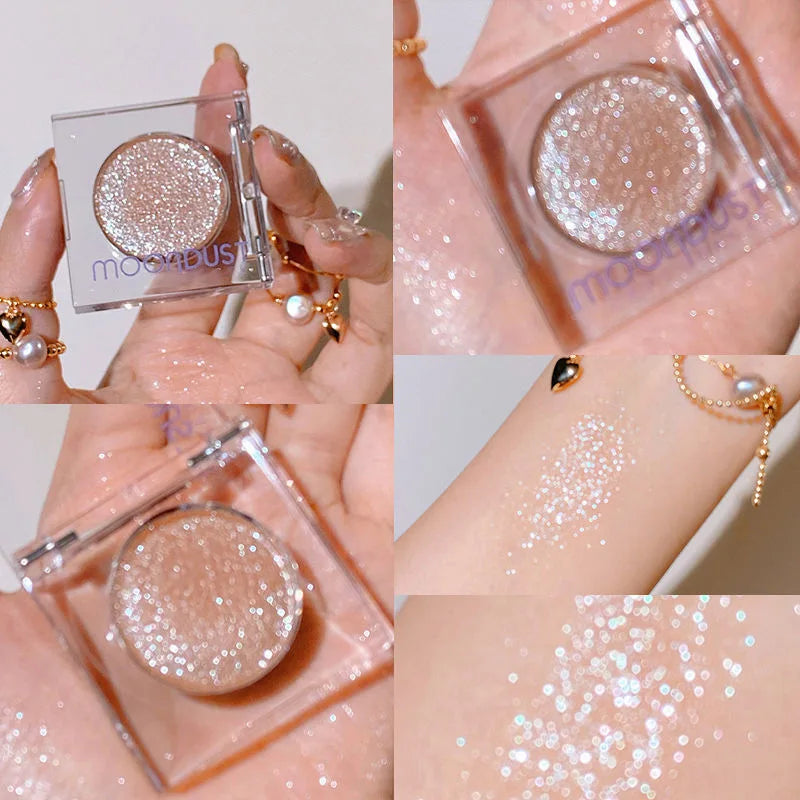 Single Color Pearlescent Eyeshadow Earth Tone Waterproof