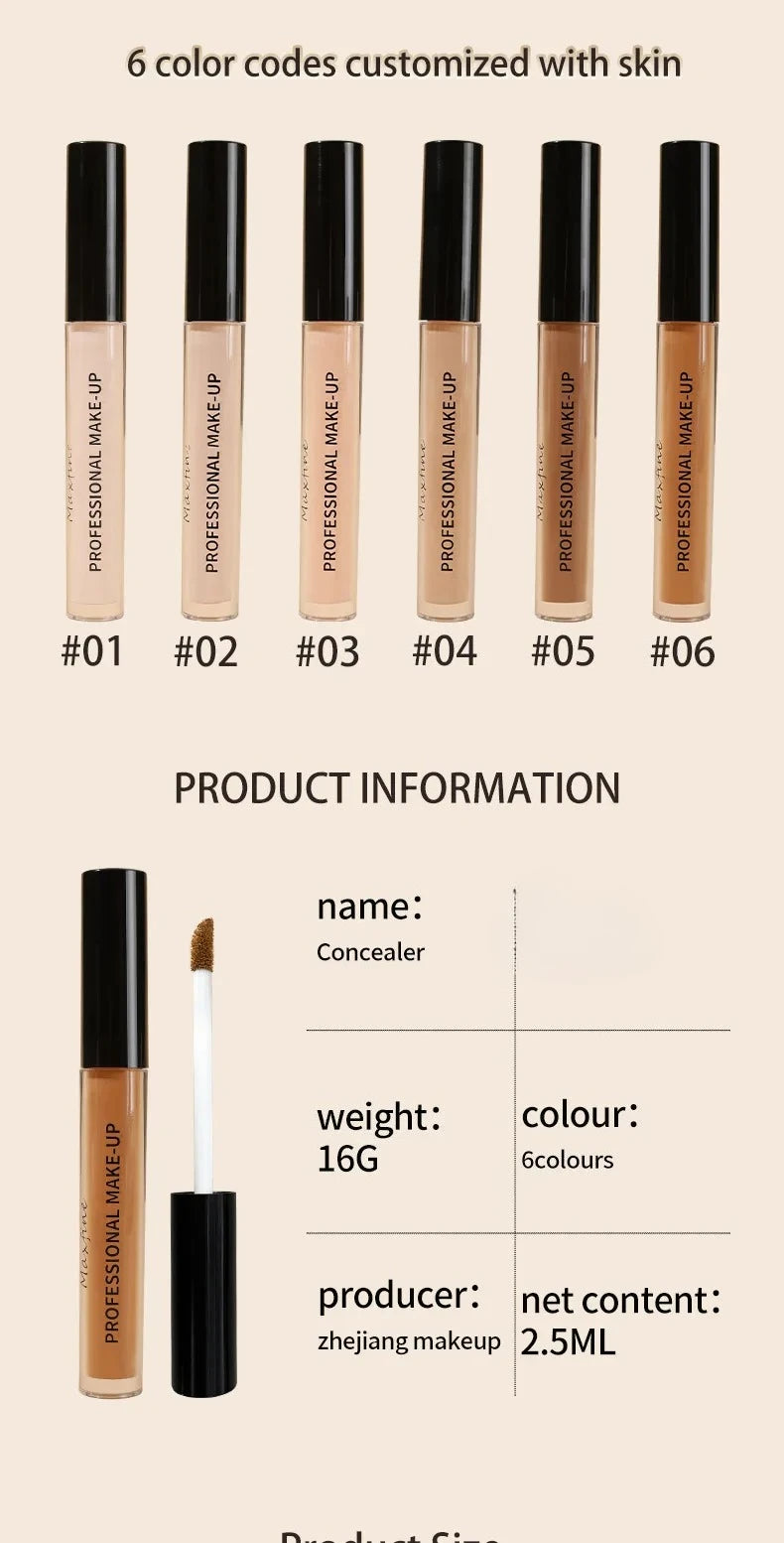 1Pc Concealer Liquid Foundation – Long-Lasting, Moisturizing & Smooth Finish Vervelle