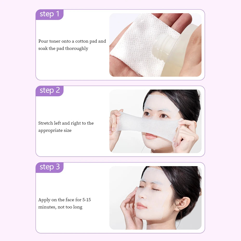 GECOMO 200pcs Stretchable Wet Cotton Pads – Makeup Care