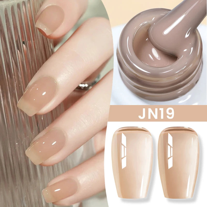 BORN PRETTY Jelly Nude Gel Nail Polish 10ml Light Pink