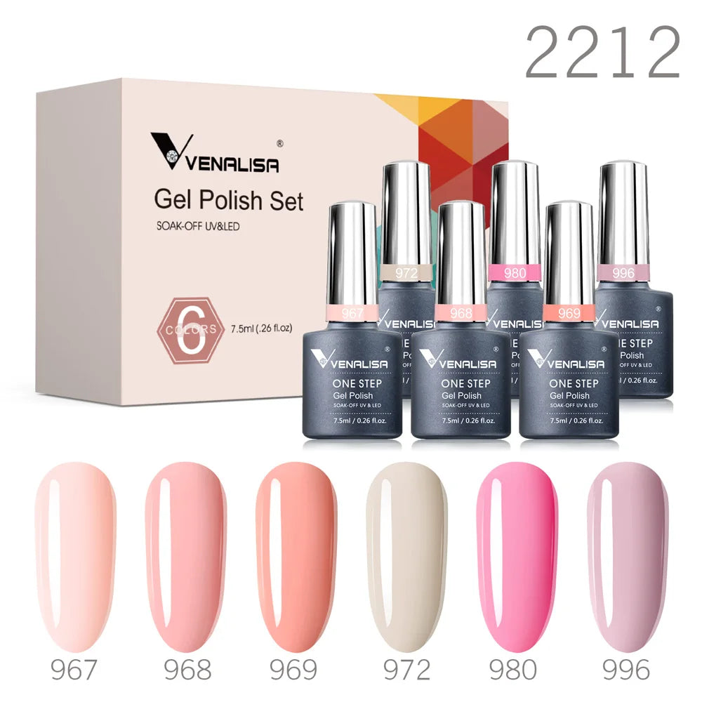 Venalisa Jelly Pink Nail Gel Polish Kit HEMA-Free