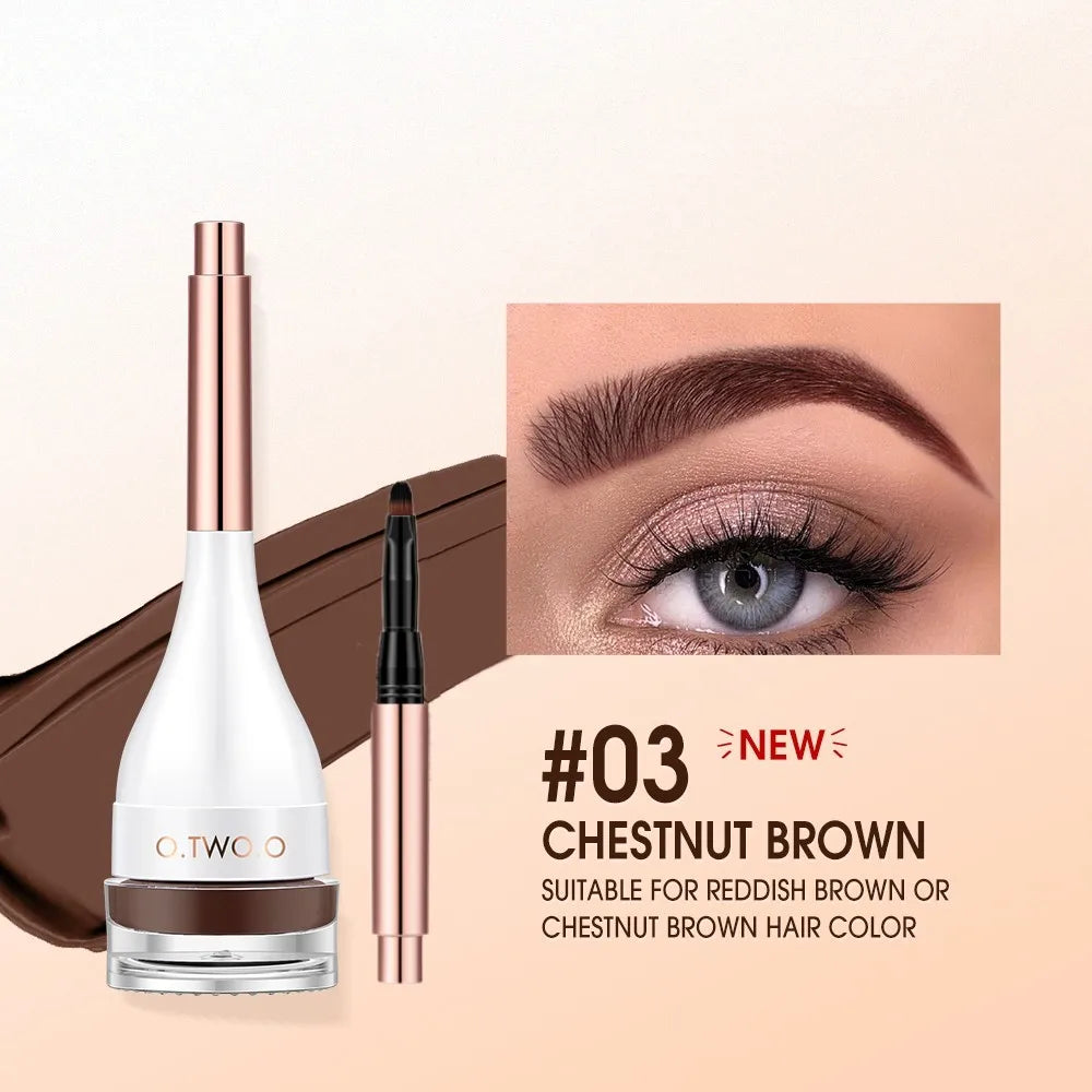 O.TWO.O Waterproof Eyebrow Pomade – Double-Use Brow Gel